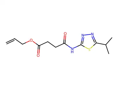Succinamic acid, N-(5-isopropyl-1,3,4-thiadiazol-2-yl)-, allyl ester structure