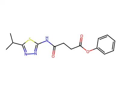 Succinamic acid, N-(5-isopropyl-1,3,4-thiadiazol-2-yl)-, phenyl ester structure