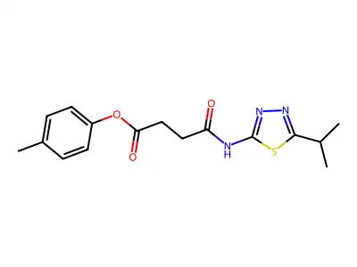 Succinamic acid, N-(5-isopropyl-1,3,4-thiadiazol-2-yl)-, p-tolyl ester structure