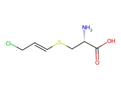 (2R)-2-amino-3-(3-chloroprop-2-enylsulfanyl)propanoic acid structure