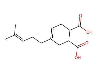 4-(4-Methylpent-3-enyl)cyclohex-4-ene-1,2-dicarboxylic acid structure