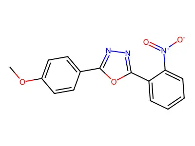 2-(4-Methoxyphenyl)-5-(2-nitrophenyl)-1,3,4-oxadiazole structure