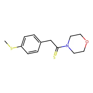 Morpholine, 4-[2-[4-(methylthio)phenyl]-1-thioxoethyl]- structure