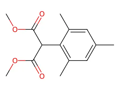 Dimethyl mesitylmalonate structure