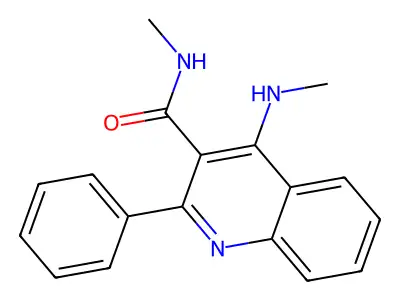 3-Quinolinecarboxamide, N-methyl-4-(methylamino)-2-phenyl- structure