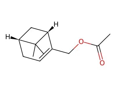 (6,6-Dimethylbicyclo(3.1.1)hept-2-en-2-yl)methyl acetate structure