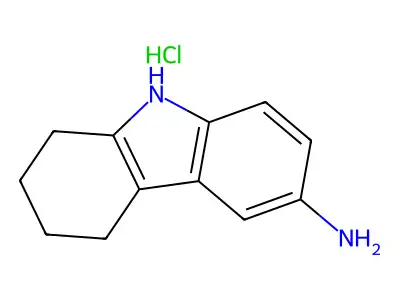 Carbazole, 5,6,7,8-tetrahydro-3-amino-, hydrochloride structure