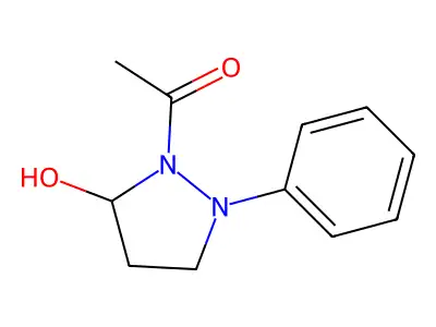 1-(5-Hydroxy-2-phenylpyrazolidin-1-yl)ethanone structure