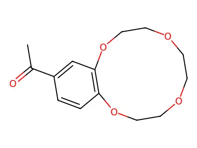 1-(6,7,9,10,12,13-Hexahydro-5,8,11,14-tetraoxa-benzocyclododecen-2-yl)-ethanone structure
