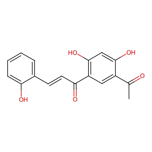 2-Propen-1-one, 1-(5-acetyl-2,4-dihydroxyphenyl)-3-(2-hydroxyphenyl)- structure