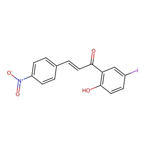 2-Propen-1-one, 1-(2-hydroxy-5-iodophenyl)-3-(4-nitrophenyl)- structure