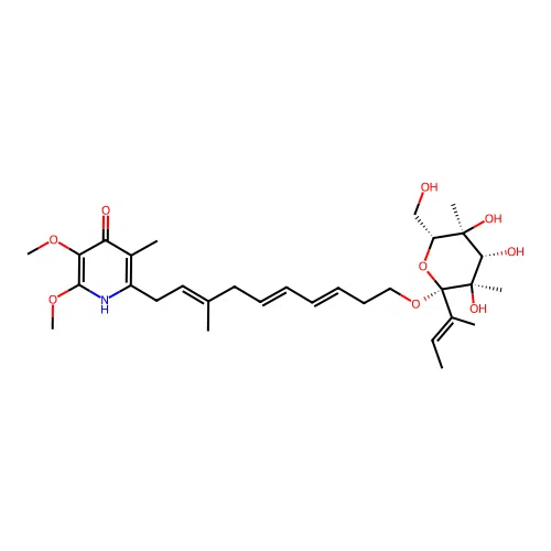 Glucopiericidin A structure