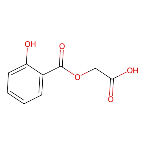Benzoic acid, 2-hydroxy-, carboxymethyl ester structure