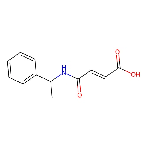 4-Oxo-4-[(1-phenylethyl)amino]but-2-enoic acid structure