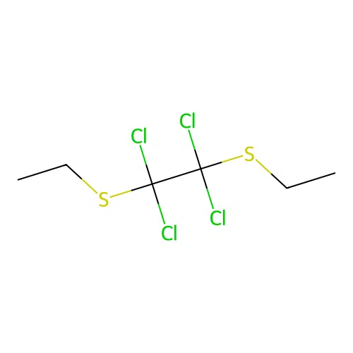1,1,2,2-Tetrachloro-1,2-bis(ethylsulfanyl)ethane structure