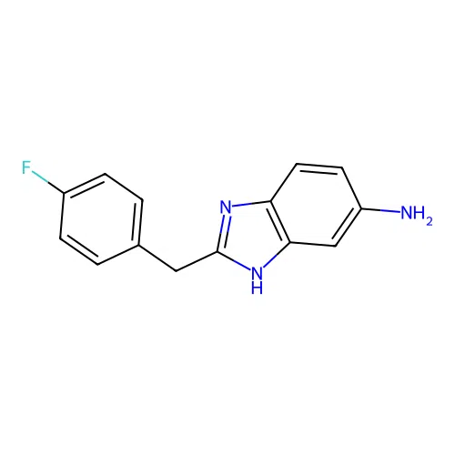 2-[(4-Fluorophenyl)methyl]-1H-1,3-benzodiazol-5-amine structure