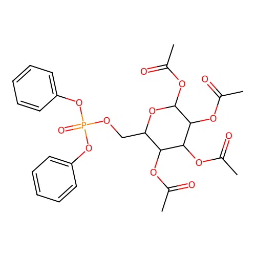 1,2,3,4-Tetra-O-acetyl-6-diphenylphosphoryl-b-D-mannopyranose structure