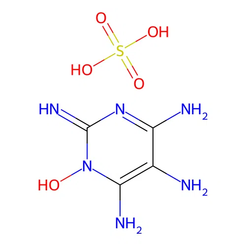 2,4,5,6-Tetraaminopyrimidine 1-oxide sulfate structure