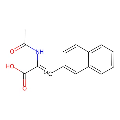 2-N-Acetylamino-3-(2-naphthyl)-3-acrylic acid structure