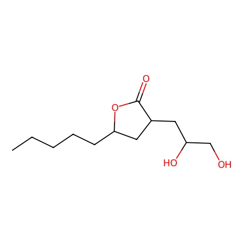 3-(2,3-dihydroxypropyl)-5-pentyldihydrofuran-2(3H)-one structure