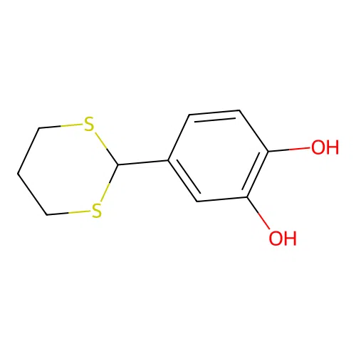 2-(3,4-Dihydroxyphenyl)-1,3-dithiane structure