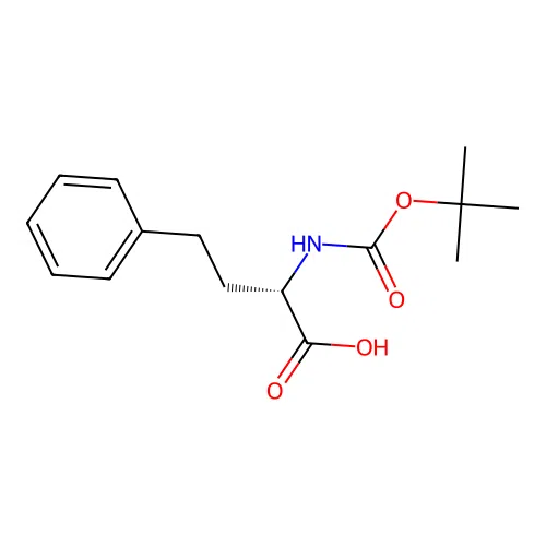 (2S)-2-(((tert-butoxy)carbonyl)amino)-4-phenylbutanoic acid structure