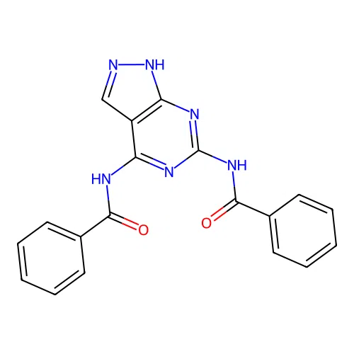 4,6-Dibenzamidopyrazole(3,4-d)pyrimidine structure