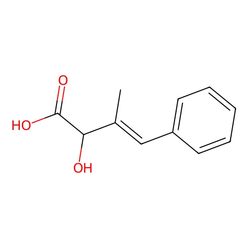2-Hydroxy-3-methyl-4-phenylbut-3-enoic acid structure