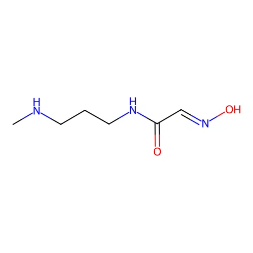 (2E)-2-(hydroxyimino)-N-[3-(methylamino)propyl]ethanamide structure