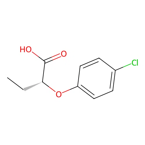 (2R)-2-(4-chlorophenoxy)butanoic acid structure