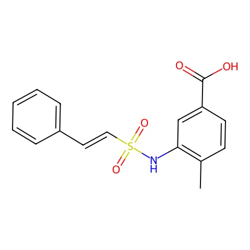 4-Methyl-3-(2-phenylethenesulfonamido)benzoic acid structure