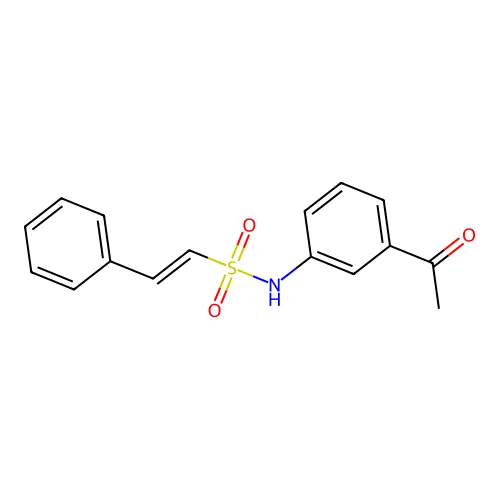 N-(3-acetylphenyl)-2-phenylethene-1-sulfonamide structure