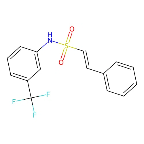 2-phenyl-N-[3-(trifluoromethyl)phenyl]ethene-1-sulfonamide structure