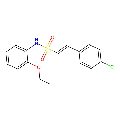 2-(4-chlorophenyl)-N-(2-ethoxyphenyl)ethene-1-sulfonamide structure
