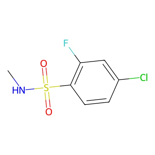 4-chloro-2-fluoro-N-methylbenzene-1-sulfonamide structure