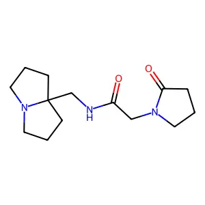 2-Oxo-N-[(tetrahydro-1H-pyrrolizin-7a(5H)-yl)methyl]-1-pyrrolidineacetamide structure