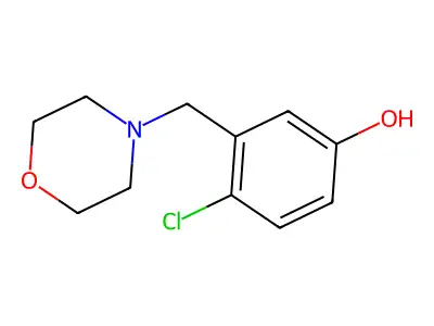 4-Chloro-3-(4-morpholinylmethyl)phenol structure