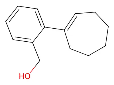 2-(1-Cyclohepten-1-YL) benzyl alcohol structure