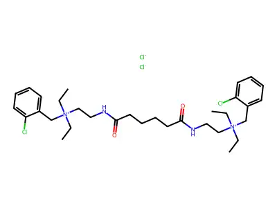 Ammonium, (adipoylbis(iminoethylene))bis((o-chlorobenzyl)diethyl-, dichloride structure