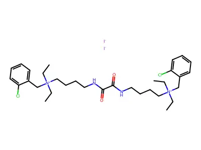 Ammonium, (oxalylbis(iminotetramethylene))bis((o-chlorobenzyl)diethyl-, diiodide structure