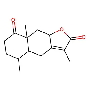 1-Oxoeudesm-7(11)-en-8,12-olide structure