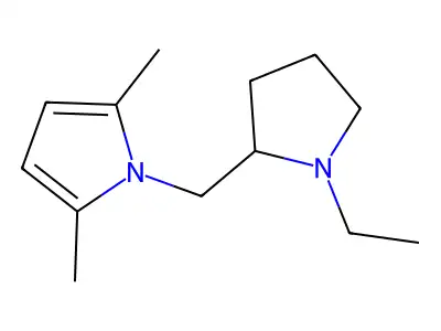 1-[(1-ethylpyrrolidin-2-yl)methyl]-2,5-dimethyl-1H-pyrrole structure