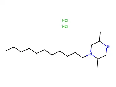 2,5-Dimethyl-1-undecylpiperazine--hydrogen chloride (1/2) structure
