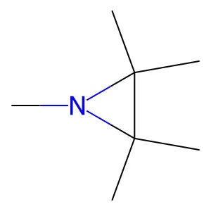 Aziridine, pentamethyl- structure