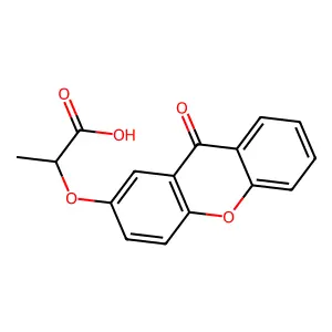 2-((9-Oxo-9H-xanthen-2-yl)oxy)propanoic acid structure