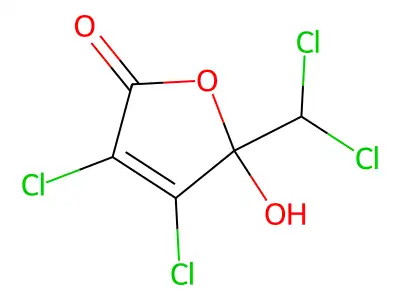3,4-Dichloro-5-(dichloromethyl)-5-hydroxy-2-furanone structure