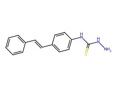 1-Amino-3-[4-(2-phenylethenyl)phenyl]thiourea structure
