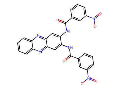 3-Nitro-N-(3-((3-nitrobenzoyl)amino)-2-phenazinyl)benzamide structure