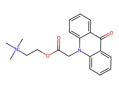 Cholinium 9-oxo-10-acridineacetate structure