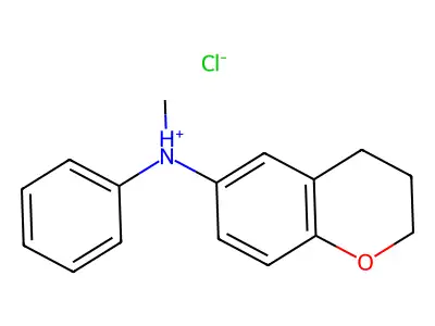 2H-1-Benzopyran-6-methanamine, 3,4-dihydro-alpha-phenyl-, hydrochloride structure